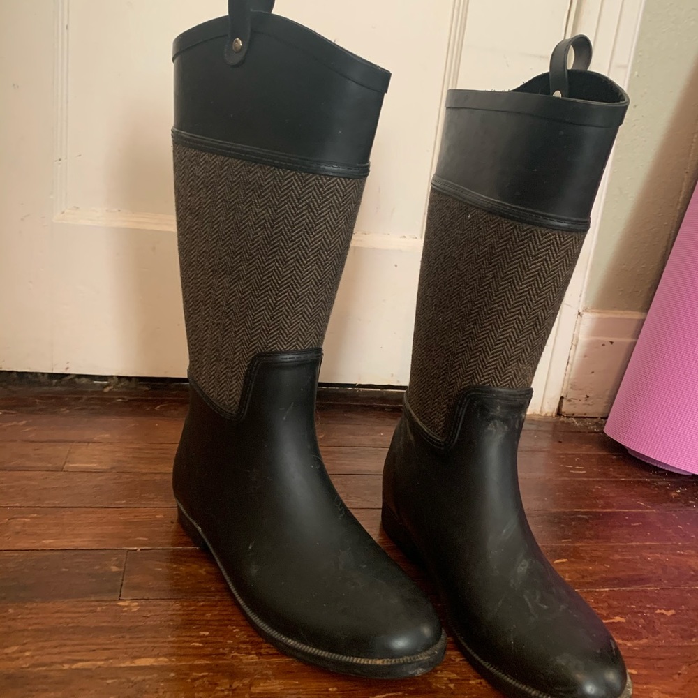 Herringbone rubber boots